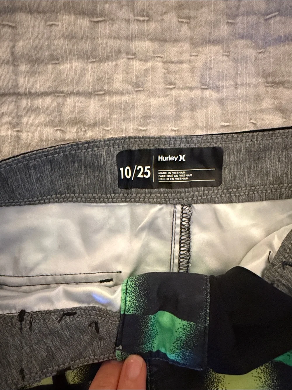 Hurley Black Rainbow Gradient Checkerboard Boardshorts